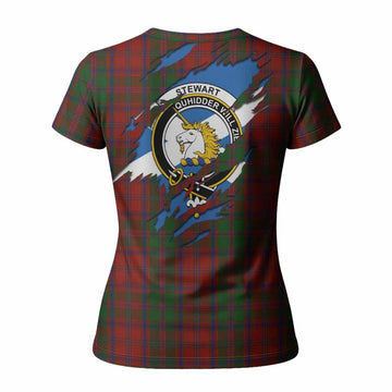 Stewart (Stuart) of Appin Clan Crest In Me Tartan Women T shirt Scotland Flag Style