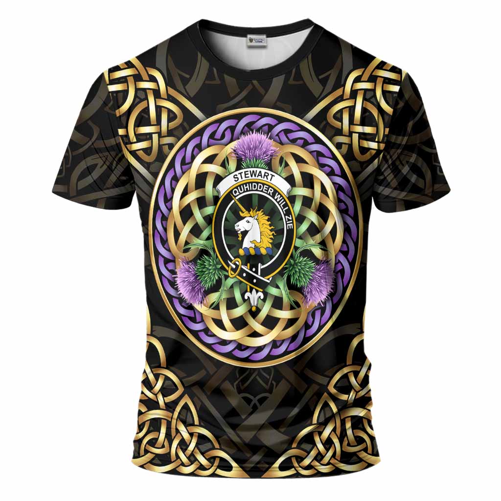 Stewart (Stuart) of Appin Clan Crest T-Shirt Celtic Scottish Thistle