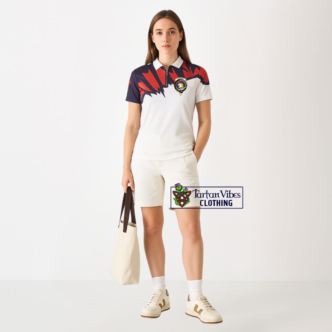 Stewart (Stuart) of Appin Clan Crest Zipper Polo Shirt with Retro Sport Style