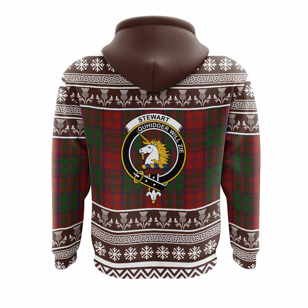 Stewart (Stuart) of Appin Clan Tartan Christmas Hoodie with Family Crest - Tartan Vibes Clothing