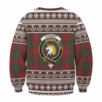 Stewart (Stuart) of Appin Clan Tartan Christmas Sweatshirt with Family Crest