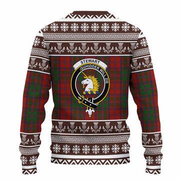 Stewart (Stuart) of Appin Clan Tartan Christmas Ugly Sweater with Family Crest