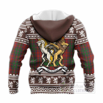 Stewart (Stuart) of Appin Clan Tartan Crest Christmas Knitted Hoodie Coat of Arms Funny Style