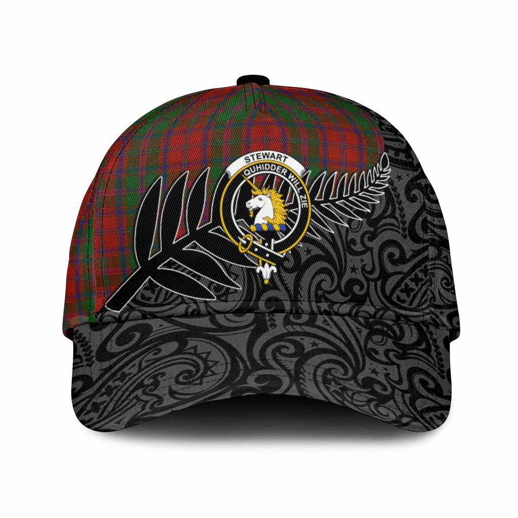 Stewart (Stuart) of Appin Crest Tartan Classic Cap with New Zealand Silver Fern Half Style