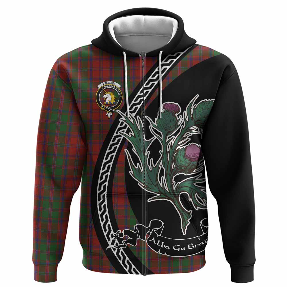 Stewart (Stuart) of Appin Family Crest Tartan Hoodie Alba Thistle Inspired - Tartan Vibes Clothing