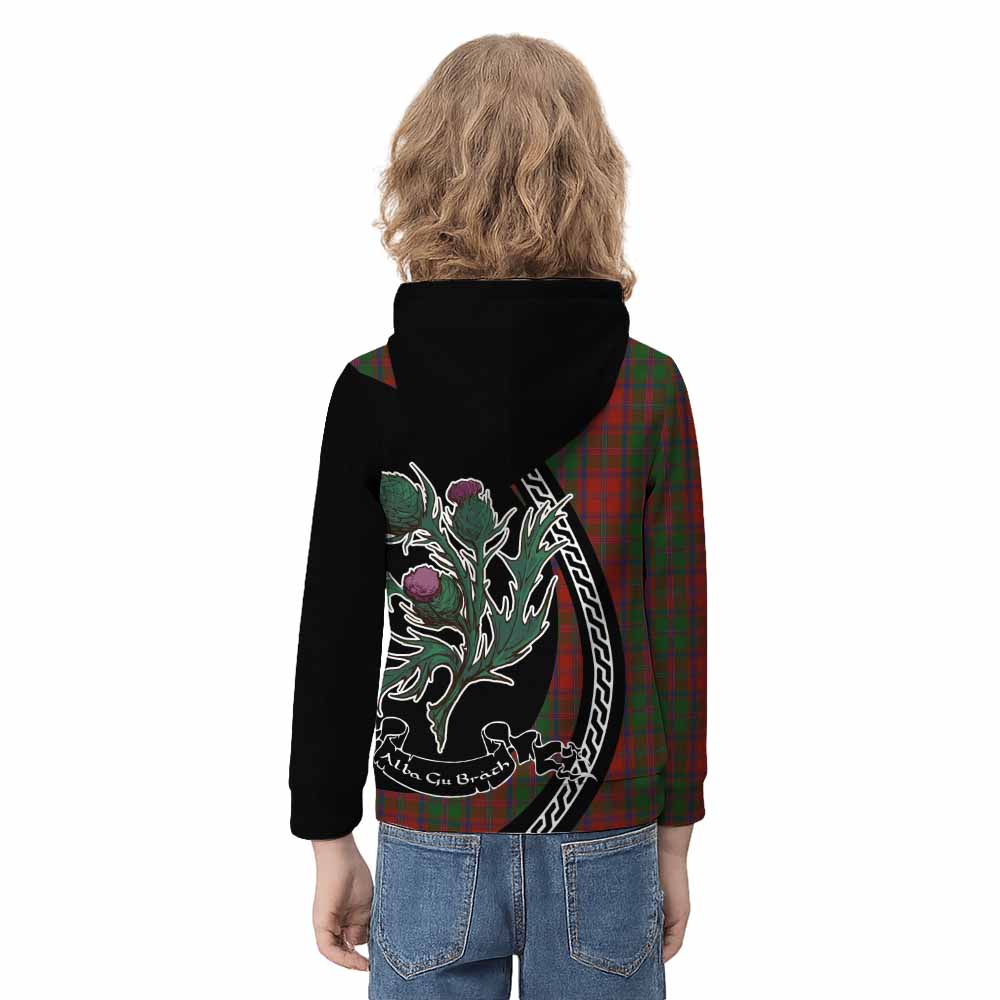 Stewart (Stuart) of Appin Family Crest Tartan Kid Hoodie Alba Thistle Inspired - Tartan Vibes Clothing