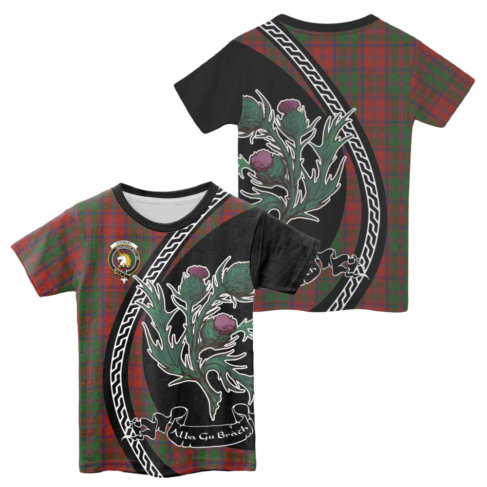 Stewart (Stuart) of Appin Family Crest Tartan Kid T-shirt Alba Thistle Inspired - Tartan Vibes Clothing