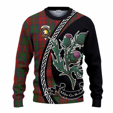 Stewart (Stuart) of Appin Family Crest Tartan Knitted Sweater Alba Thistle Inspired