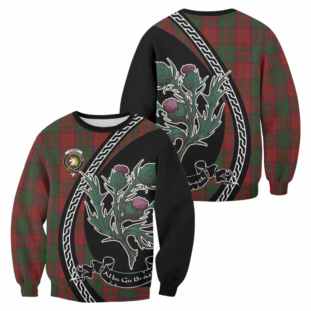 Stewart (Stuart) of Appin Family Crest Tartan Sweatshirt Alba Thistle Inspired - Tartan Vibes Clothing