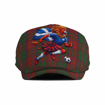 Stewart (Stuart) of Appin Scotland Football Tartan Flat Cap, Jeff Cap Lion Mascot Go Scottish Flat Cap - Tartan Vibes Clothing