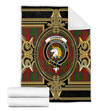 Stewart (Stuart) of Appin Scottish Tartan Crest Blanket Royal Stylized