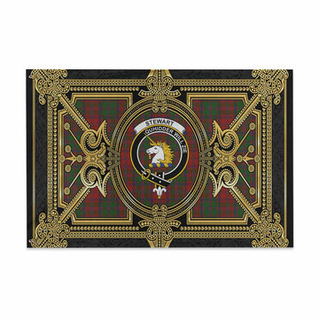 Stewart (Stuart) of Appin Scottish Tartan Crest House Flag Royal Stylized 48*72 inch (120*180 cm) - Tartan Vibes Clothing