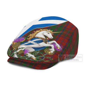 Stewart (Stuart) of Appin Scottish Tartan Unicorn Heritage Flat Cap, Jeff Cap