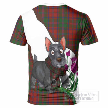 Stewart (Stuart) of Appin Scottish Terrier Tartan Crest T-Shirt Thistle Heritage Art