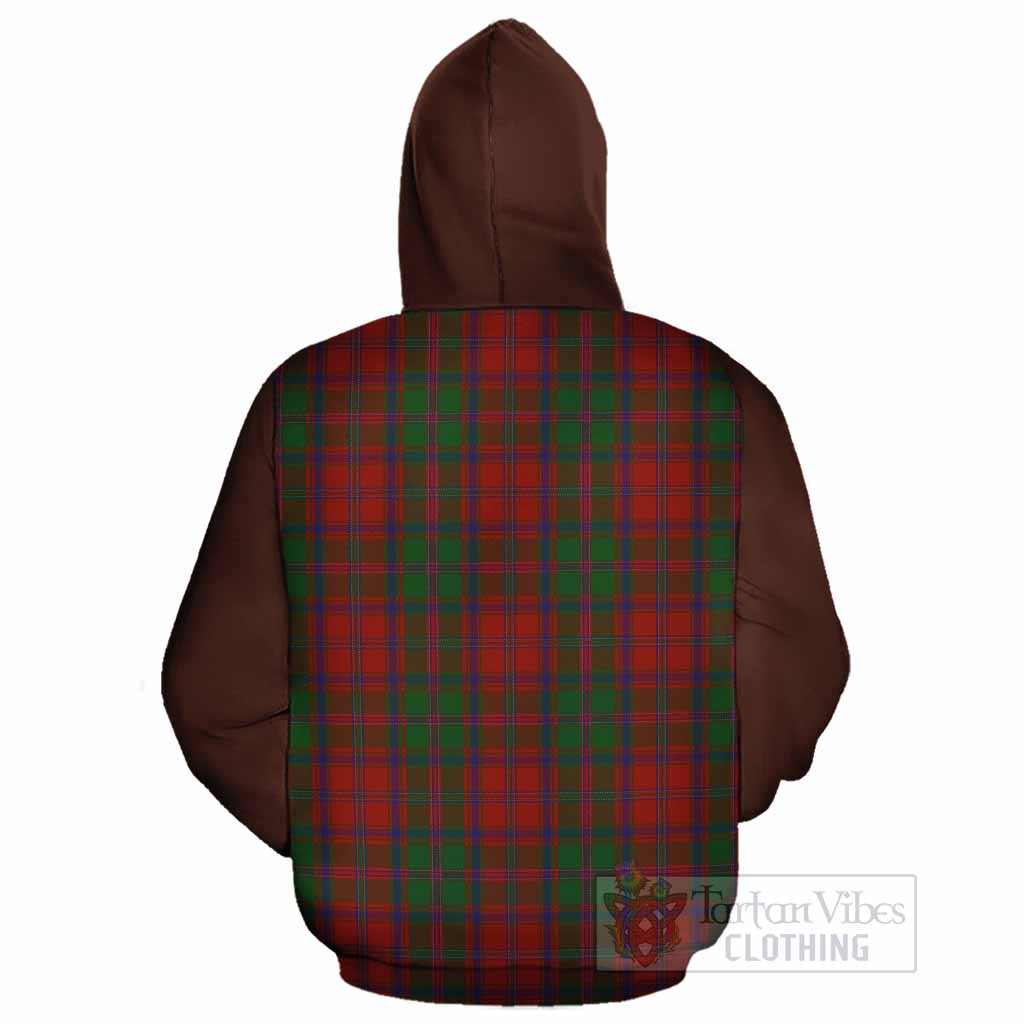 Stewart (Stuart) of Appin Tartan Accent Cotton Hoodie with Family Crest