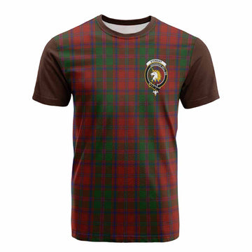 Stewart (Stuart) of Appin Tartan Accent Cotton T-shirt with Family Crest