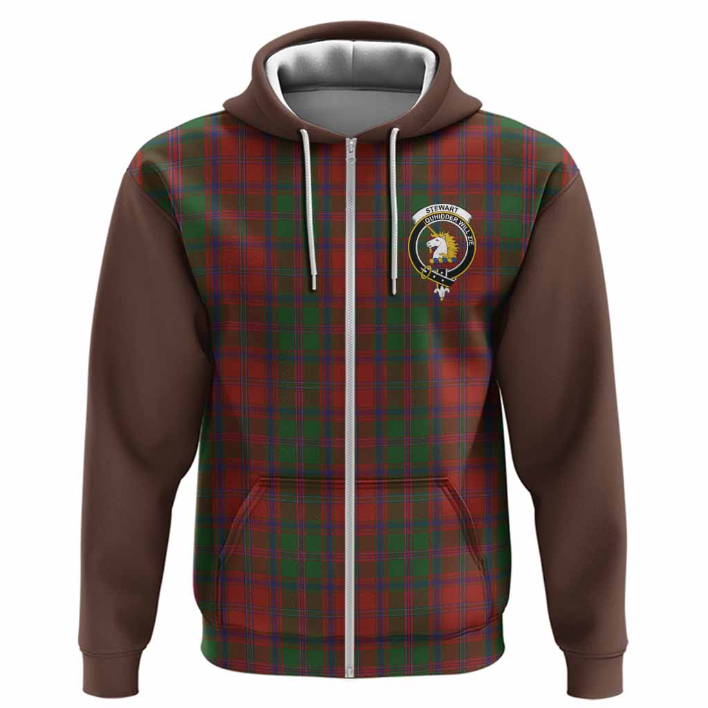 Stewart (Stuart) of Appin Tartan Accent Hoodie with Family Crest
