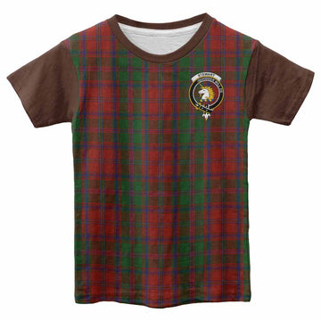 Stewart (Stuart) of Appin Tartan Accent Kid T-shirt with Family Crest