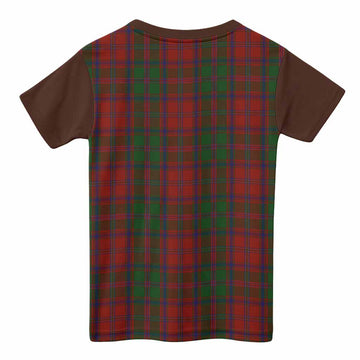 Stewart (Stuart) of Appin Tartan Accent Kid T-shirt with Family Crest