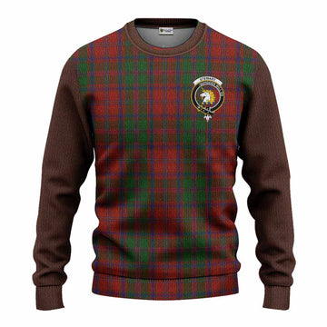 Stewart (Stuart) of Appin Tartan Accent Knitted Sweater with Family Crest