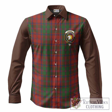 Stewart (Stuart) of Appin Tartan Accent Long Sleeve Button Shirts with Family Crest