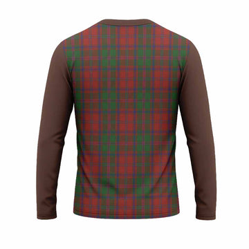 Stewart (Stuart) of Appin Tartan Accent Long Sleeve T-Shirt with Family Crest