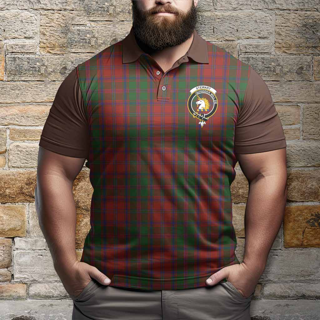 Stewart (Stuart) of Appin Tartan Accent Polo Shirt with Family Crest