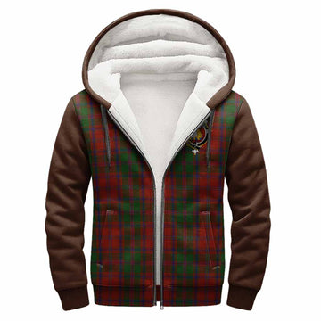 Stewart (Stuart) of Appin Tartan Accent Sherpa Hoodie with Family Crest