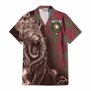 Stewart (Stuart) of Appin Tartan Cotton Hawaiian Shirt Roaring Lion Heritage
