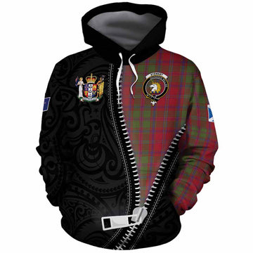 Stewart (Stuart) of Appin Tartan Cotton Hoodie New Zealand Pattern Unique Zipper Stylized
