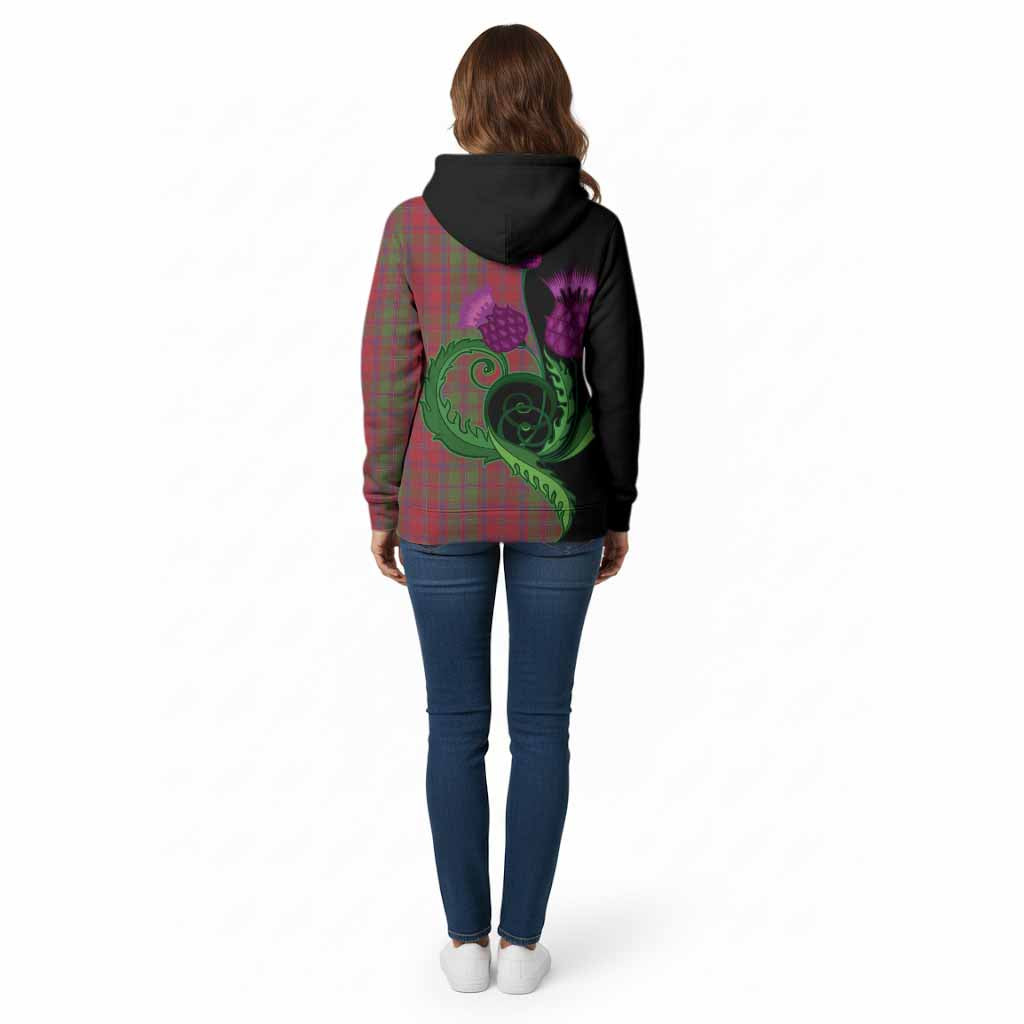Stewart (Stuart) of Appin Tartan Cotton Hoodie Traditional Scottish Thistle