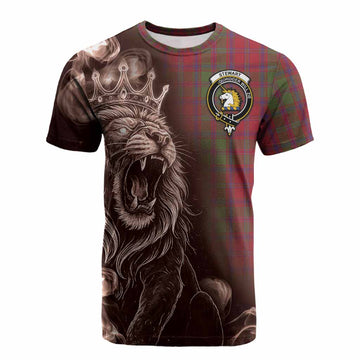 Stewart (Stuart) of Appin Tartan Cotton T-shirt Roaring Lion Heritage