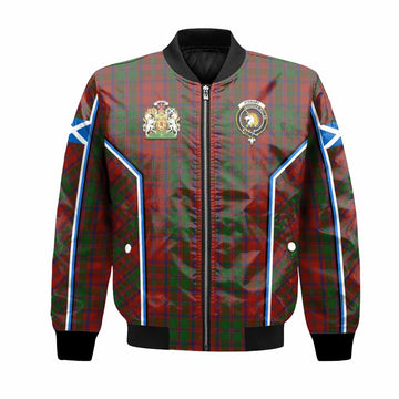 Stewart (Stuart) of Appin Tartan Crest Bomber Jacket Scotland Coat of Arm Flag Style