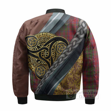 Stewart (Stuart) of Appin Tartan Crest Bomber Jacket Scottish Triskele Celtic