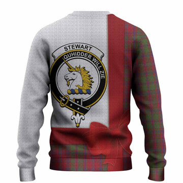 Stewart (Stuart) of Appin Tartan Crest Christmas Christmas Ugly Sweater Highland Cow Bagpipes Coquette Bow Style