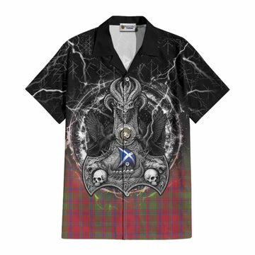Stewart (Stuart) of Appin Tartan Crest Cotton Hawaiian Shirt Celtic Odin's Raven Legacy