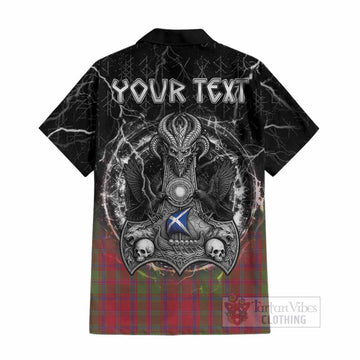 Stewart (Stuart) of Appin Tartan Crest Cotton Hawaiian Shirt Celtic Odin's Raven Legacy