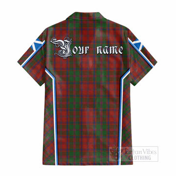 Stewart (Stuart) of Appin Tartan Crest Cotton Hawaiian Shirt Scotland Coat of Arm Flag Style