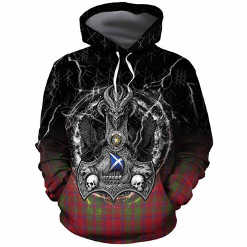 Stewart (Stuart) of Appin Tartan Crest Cotton Hoodie Celtic Odin's Raven Legacy