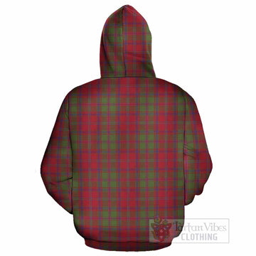 Stewart (Stuart) of Appin Tartan Crest Cotton Hoodie Ferocious Lion Style