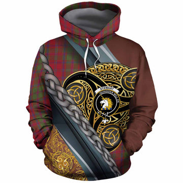 Stewart (Stuart) of Appin Tartan Crest Cotton Hoodie Scottish Triskele Celtic
