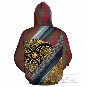 Stewart (Stuart) of Appin Tartan Crest Cotton Hoodie Scottish Triskele Celtic