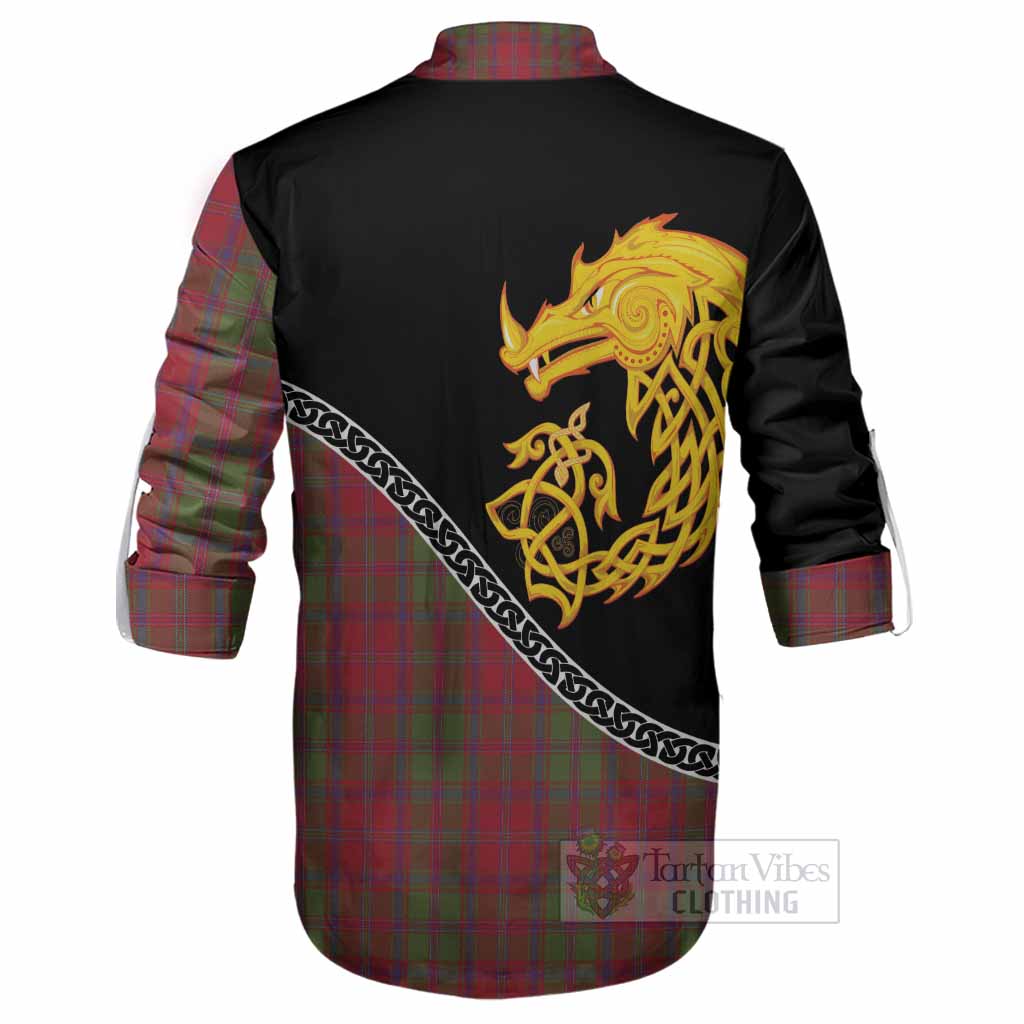 Stewart (Stuart) of Appin Tartan Crest Ghillie Shirt Legendary Dragon Knot Half Style