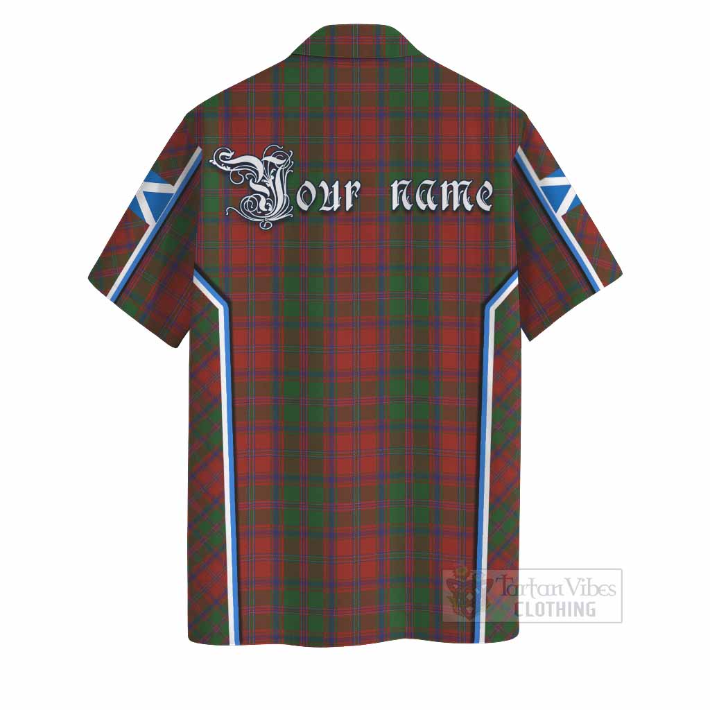 Stewart (Stuart) of Appin Tartan Crest Hawaiian Shirt Scotland Coat of Arm Flag Style - Tartan Vibes Clothing