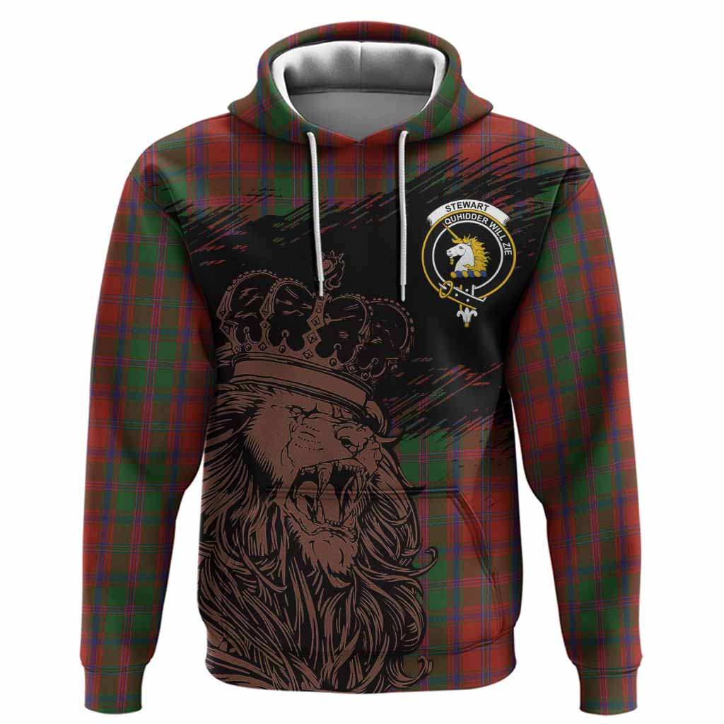 Stewart (Stuart) of Appin Tartan Crest Hoodie Crowned Lion Heritage Style