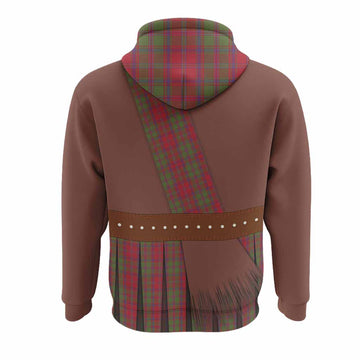 Stewart (Stuart) of Appin Tartan Crest Hoodie Kilt Costume Style