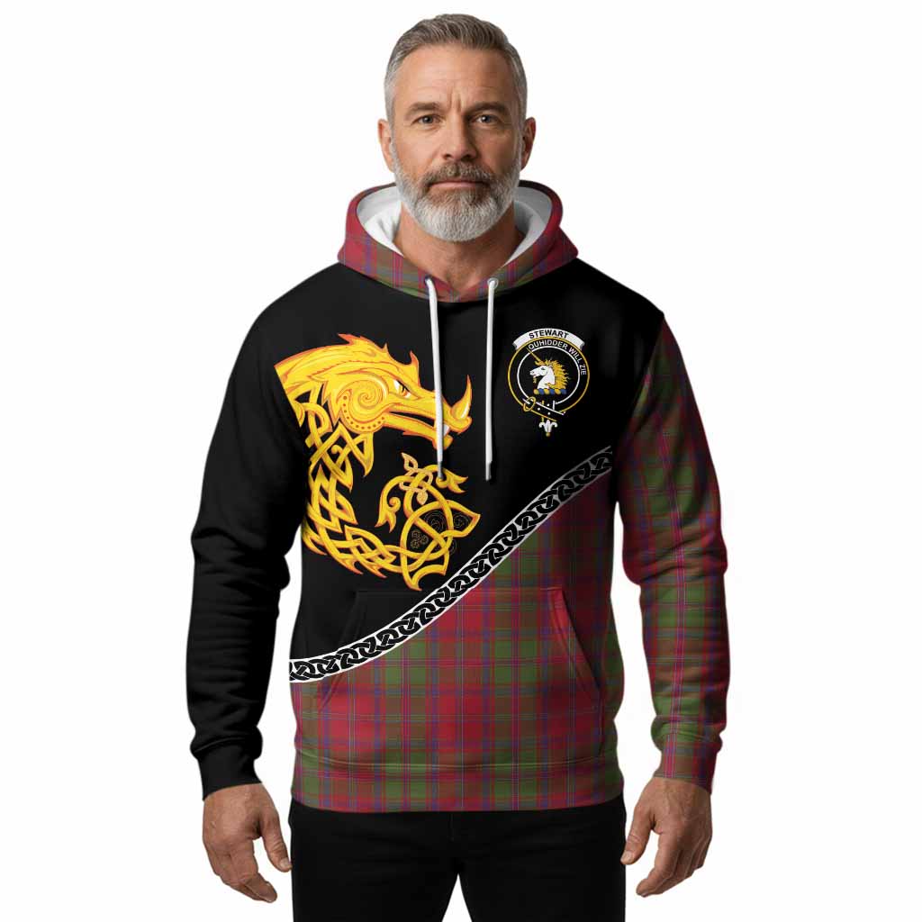 Stewart (Stuart) of Appin Tartan Crest Hoodie Legendary Dragon Knot Half Style