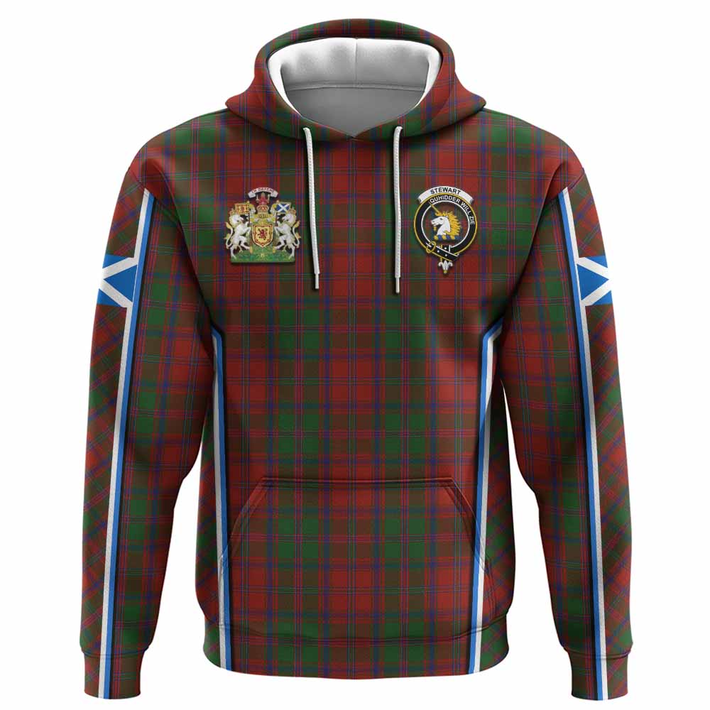 Stewart (Stuart) of Appin Tartan Crest Hoodie Scotland Coat of Arm Flag Style - Tartan Vibes Clothing