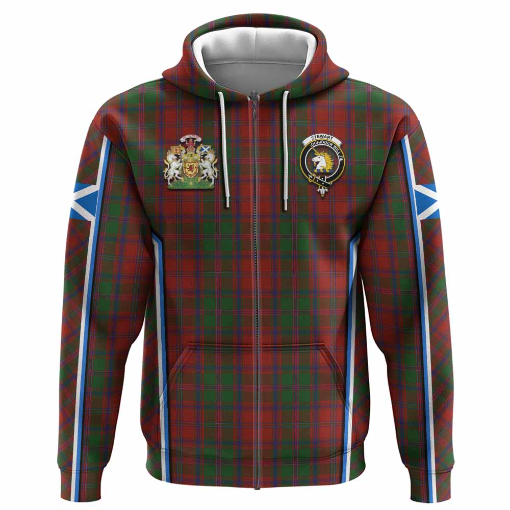 Stewart (Stuart) of Appin Tartan Crest Hoodie Scotland Coat of Arm Flag Style - Tartan Vibes Clothing
