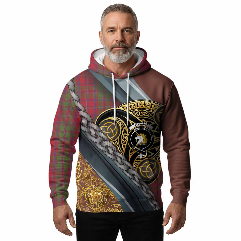 Stewart (Stuart) of Appin Tartan Crest Hoodie Scottish Triskele Celtic
